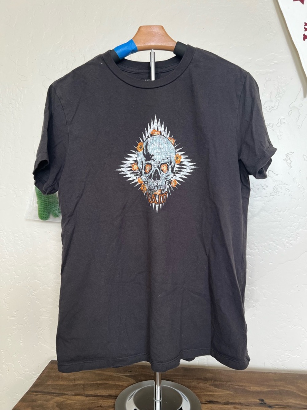 Vans Black Short-Sleeve Tee with Skull Graphic